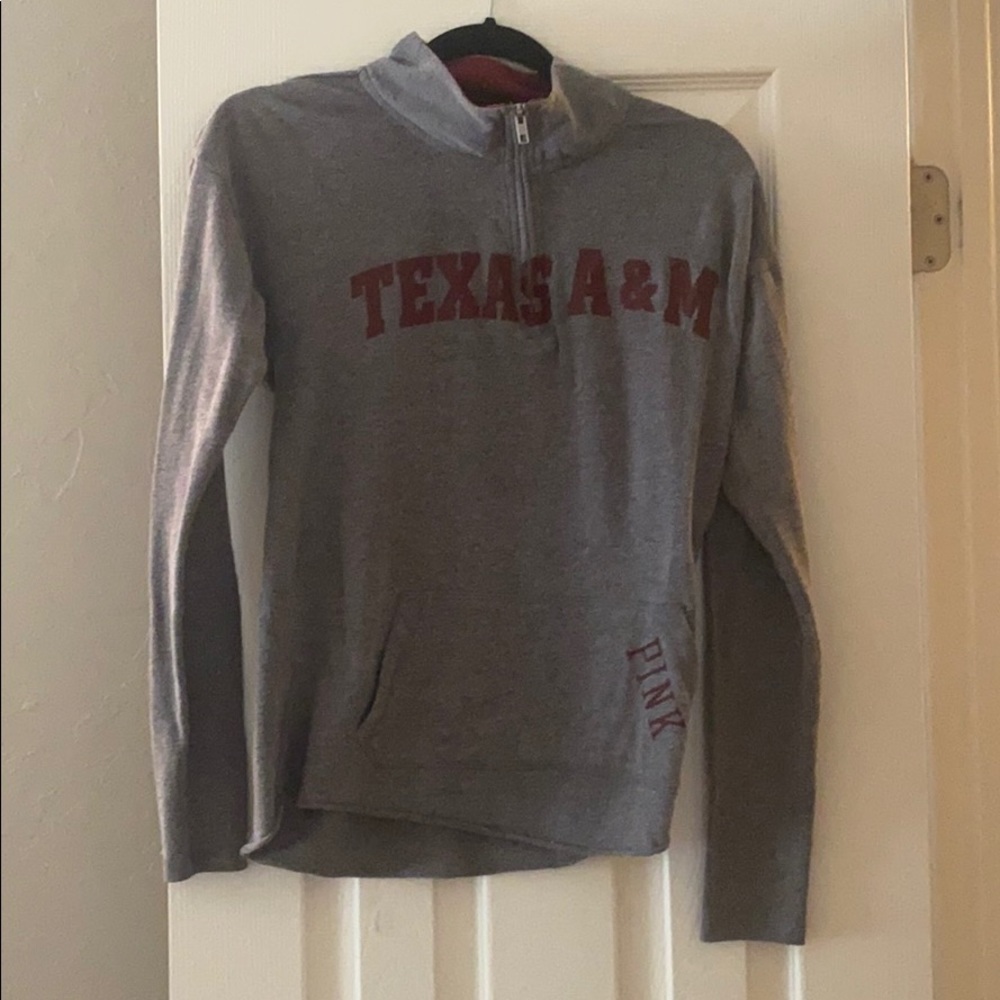 Pink Texas A&M Aggies 3/4 zip jacket